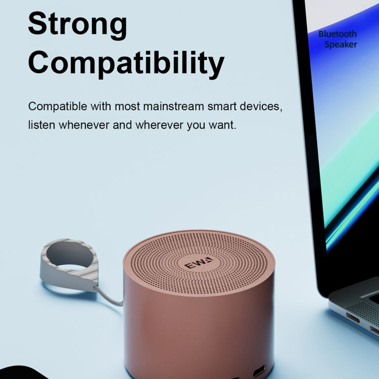 EWA A129 Mini Bluetooth 5.0 Bass Radiator Metal Speaker(Green)