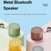 EWA A129 Mini Bluetooth 5.0 Bass Radiator Metal Speaker(Black)