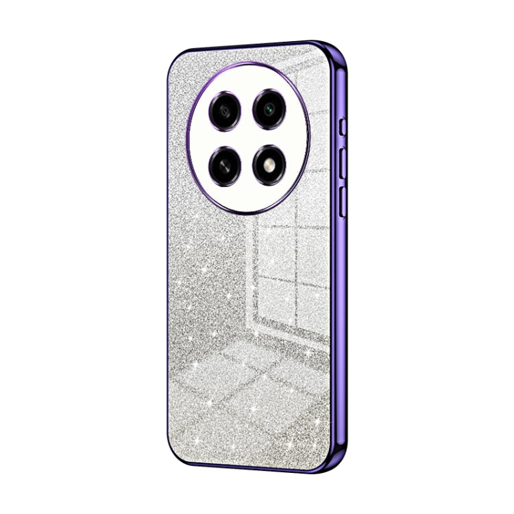 For OPPO A2 Pro Gradient Glitter Powder Electroplated Phone Case(Purple)