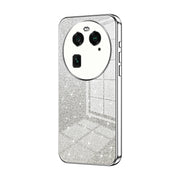 For OPPO Find X6 Gradient Glitter Powder Electroplated Phone Case(Silver)