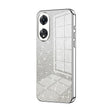 For OPPO A58 5G / A58x 5G Gradient Glitter Powder Electroplated Phone Case(Silver) - OPPO Cases by PMC TechLife | Online Shopping South Africa | PMC TechLife | Buy Now Pay Later Mobicred