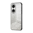 For OPPO A1 Pro Gradient Glitter Powder Electroplated Phone Case(Black) - OPPO Cases by PMC TechLife | Online Shopping South Africa | PMC TechLife | Buy Now Pay Later Mobicred