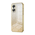 For OPPO A17 / A17K Gradient Glitter Powder Electroplated Phone Case(Gold) - free shipping - PMC TechLife - Order now!