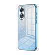 For OPPO A17 / A17K Gradient Glitter Powder Electroplated Phone Case(Blue) - OPPO Cases by PMC TechLife | Online Shopping South Africa | PMC TechLife | Buy Now Pay Later Mobicred