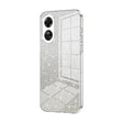 For OPPO A17 / A17K Gradient Glitter Powder Electroplated Phone Case(Transparent) - OPPO Cases by PMC TechLife | Online Shopping South Africa | PMC TechLife | Buy Now Pay Later Mobicred