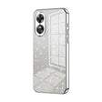 For OPPO A17 / A17K Gradient Glitter Powder Electroplated Phone Case(Silver) - OPPO Cases by PMC TechLife | Online Shopping South Africa | PMC TechLife | Buy Now Pay Later Mobicred