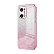 For OPPO Find X5 Pro Gradient Glitter Powder Electroplated Phone Case(Pink) - free shipping - PMC TechLife - Order now!