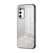 For OPPO A55 5G / A56 / A53s 5G Gradient Glitter Powder Electroplated Phone Case(Black)