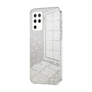 For OPPO A94 4G Gradient Glitter Powder Electroplated Phone Case(Transparent)
