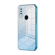 For OPPO A8 / A31 2020 Gradient Glitter Powder Electroplated Phone Case(Blue)