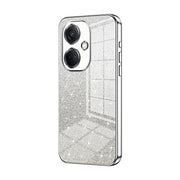 For OPPO K11 Gradient Glitter Powder Electroplated Phone Case(Silver)