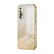 For OPPO Reno3 Pro Gradient Glitter Powder Electroplated Phone Case(Gold) - OPPO Cases by PMC TechLife | Online Shopping South Africa | PMC TechLife | Buy Now Pay Later Mobicred