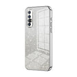 For OPPO Reno3 Pro Gradient Glitter Powder Electroplated Phone Case(Silver) - OPPO Cases by PMC TechLife | Online Shopping South Africa | PMC TechLife | Buy Now Pay Later Mobicred