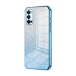 For OPPO Reno4 Gradient Glitter Powder Electroplated Phone Case(Blue) - OPPO Cases by PMC TechLife | Online Shopping South Africa | PMC TechLife | Buy Now Pay Later Mobicred