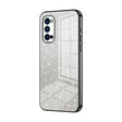 For OPPO Reno4 Pro Gradient Glitter Powder Electroplated Phone Case(Black) - OPPO Cases by PMC TechLife | Online Shopping South Africa | PMC TechLife | Buy Now Pay Later Mobicred