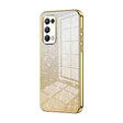 For OPPO Reno5 Pro Gradient Glitter Powder Electroplated Phone Case(Gold) - OPPO Cases by PMC TechLife | Online Shopping South Africa | PMC TechLife | Buy Now Pay Later Mobicred