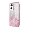 For OPPO Reno7 5G Gradient Glitter Powder Electroplated Phone Case(Pink) - OPPO Cases by PMC TechLife | Online Shopping South Africa | PMC TechLife | Buy Now Pay Later Mobicred
