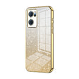 For OPPO Reno7 5G Gradient Glitter Powder Electroplated Phone Case(Gold) - OPPO Cases by PMC TechLife | Online Shopping South Africa | PMC TechLife | Buy Now Pay Later Mobicred