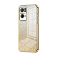 For OPPO Reno7 Pro Gradient Glitter Powder Electroplated Phone Case(Gold) - free shipping - PMC TechLife - Order now!