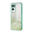 For OPPO Reno7 Pro Gradient Glitter Powder Electroplated Phone Case(Green) - OPPO Cases by PMC TechLife | Online Shopping South Africa | PMC TechLife | Buy Now Pay Later Mobicred
