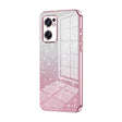 For OPPO Reno7 SE Gradient Glitter Powder Electroplated Phone Case(Pink) - free shipping - PMC TechLife - Order now!