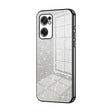 For OPPO Reno7 SE Gradient Glitter Powder Electroplated Phone Case(Black) - OPPO Cases by PMC TechLife | Online Shopping South Africa | PMC TechLife | Buy Now Pay Later Mobicred