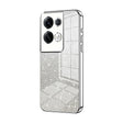 For OPPO Reno8 Pro+ Gradient Glitter Powder Electroplated Phone Case(Silver) - OPPO Cases by PMC TechLife | Online Shopping South Africa | PMC TechLife | Buy Now Pay Later Mobicred