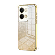 For OPPO Reno9 / Reno9 Pro Gradient Glitter Powder Electroplated Phone Case(Gold) - OPPO Cases by PMC TechLife | Online Shopping South Africa | PMC TechLife | Buy Now Pay Later Mobicred