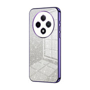 For OPPO A3 Pro Gradient Glitter Powder Electroplated Phone Case(Purple)