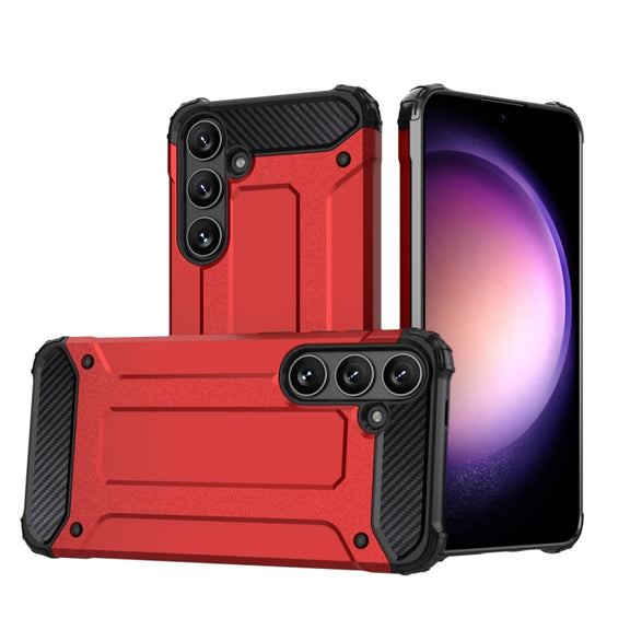 For Samsung Galaxy S24+ 5G Magic Armor TPU Hybrid PC Phone Case(Red)
