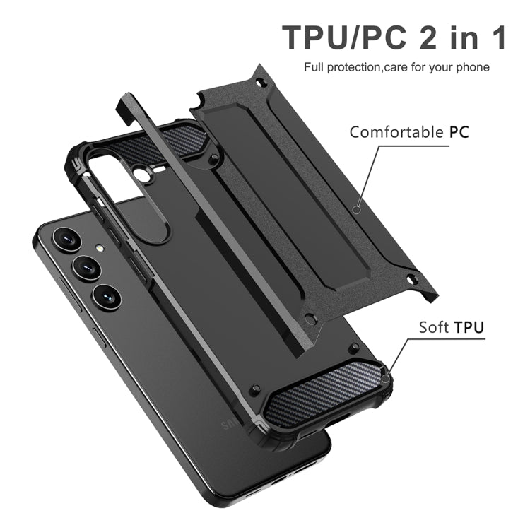 For Samsung Galaxy S24 5G Magic Armor TPU Hybrid PC Phone Case(Grey)