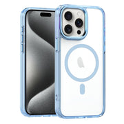 For iPhone 15 Pro Max MagSafe Magnetic Clear Phone Case(Sierra Blue)