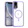 For iPhone XR MagSafe Magnetic Clear Phone Case(Purple) - More iPhone Cases by PMC TechLife | Online Shopping South Africa | PMC TechLife