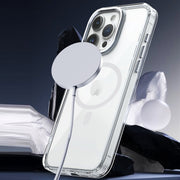 For iPhone 15 Pro Max MagSafe Magnetic Clear Phone Case(Sierra Blue)