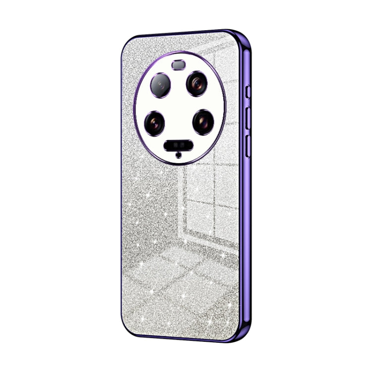 For Xiaomi 13 Ultra Gradient Glitter Powder Electroplated Phone Case(Purple)