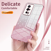For Xiaomi Mi CC9 Pro / Mi Note 10 Gradient Glitter Powder Electroplated Phone Case(Purple)