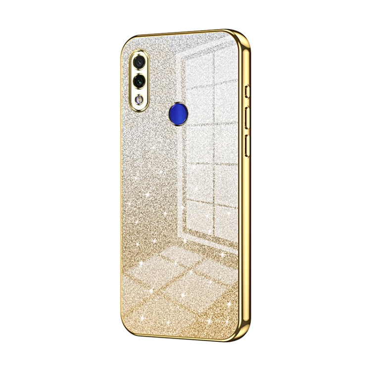 For Xiaomi Redmi Note 7 / Note 7 Pro Gradient Glitter Powder Electroplated Phone Case(Gold)