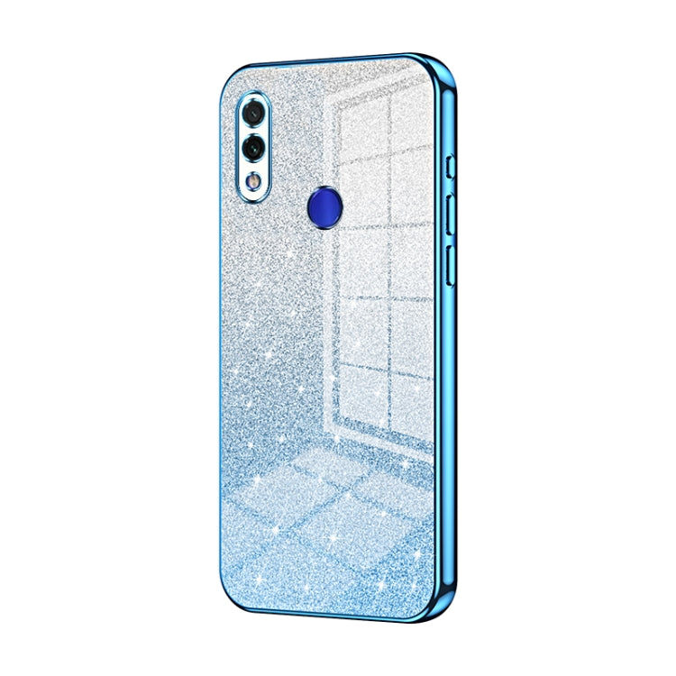 For Xiaomi Redmi Note 7 / Note 7 Pro Gradient Glitter Powder Electroplated Phone Case(Blue)