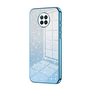 For Xiaomi Redmi Note 9 5G / Note 9T Gradient Glitter Powder Electroplated Phone Case(Blue)