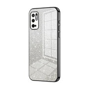 For Xiaomi Redmi Note 10 5G / Note 10T 5G Gradient Glitter Powder Electroplated Phone Case(Black)