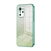 For Xiaomi Redmi Note 10 Pro 5G/Poco X3 GT Gradient Glitter Powder Electroplated Phone Case(Green)