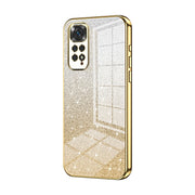 For Xiaomi Redmi Note 11 Global / Note 11S Gradient Glitter Powder Electroplated Phone Case(Gold)