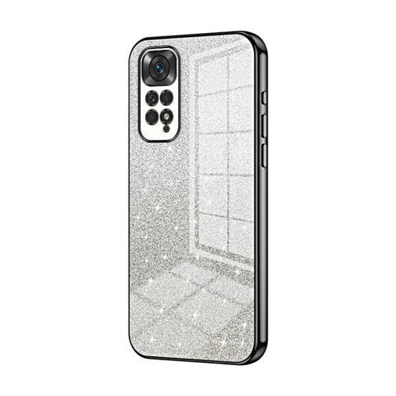 For Xiaomi Redmi Note 11 Global / Note 11S Gradient Glitter Powder Electroplated Phone Case(Black)