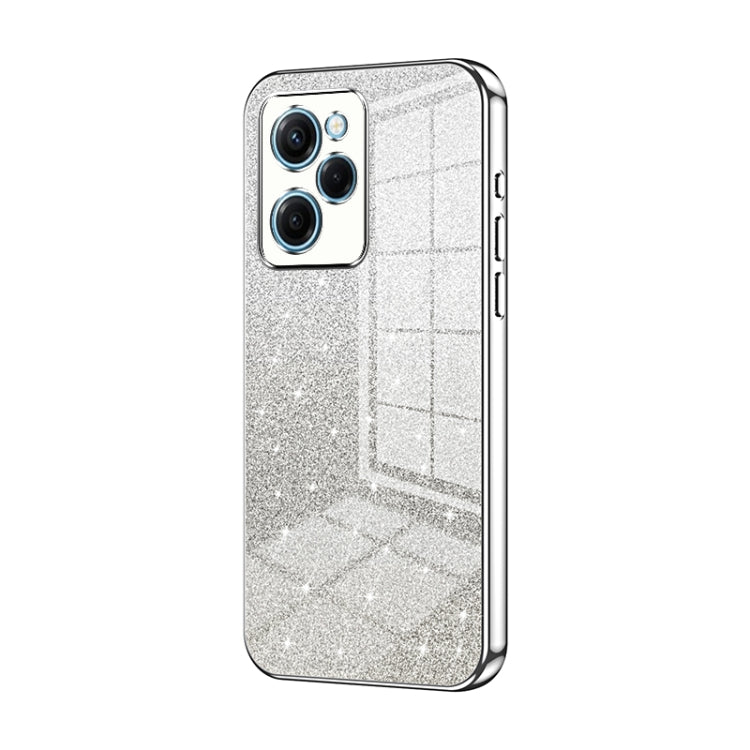 For Xiaomi Redmi Note 12 Pro Speed Gradient Glitter Powder Electroplated Phone Case(Silver)