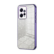 For Xiaomi Redmi Note 12 4G Gradient Glitter Powder Electroplated Phone Case(Purple)