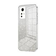 For Xiaomi Redmi Note 12S Gradient Glitter Powder Electroplated Phone Case(Transparent)