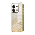 For Xiaomi Redmi Note 13 5G Gradient Glitter Powder Electroplated Phone Case(Gold) - Note 13 Cases by PMC TechLife | Online Shopping South Africa | PMC TechLife | Buy Now Pay Later Mobicred