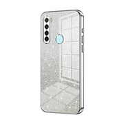 For Xiaomi Redmi Note 8 / Note 8 2021 Gradient Glitter Powder Electroplated Phone Case(Silver)
