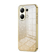 For Xiaomi Redmi Note 13 4G Gradient Glitter Powder Electroplated Phone Case(Gold) - Note 13 Cases by PMC TechLife | Online Shopping South Africa | PMC TechLife | Buy Now Pay Later Mobicred