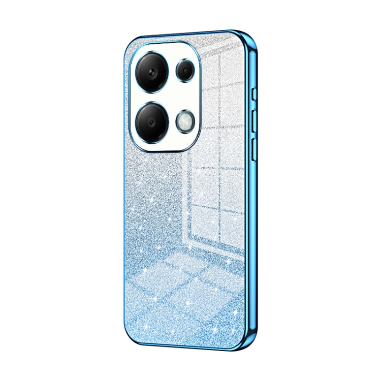 For Xiaomi Redmi Note 13 Pro 4G Gradient Glitter Powder Electroplated Phone Case(Blue)